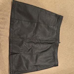 Abercrombie & Fitch Black Leather Skirt